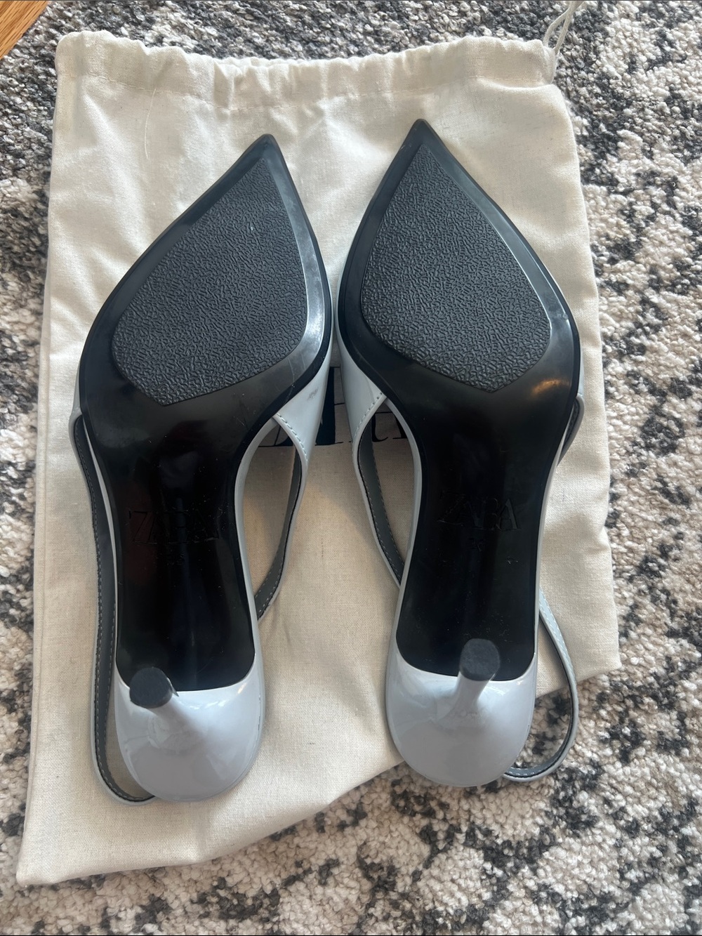 Zara Patent Slingback Pointed-Toe Heels - Picture 2 of 3